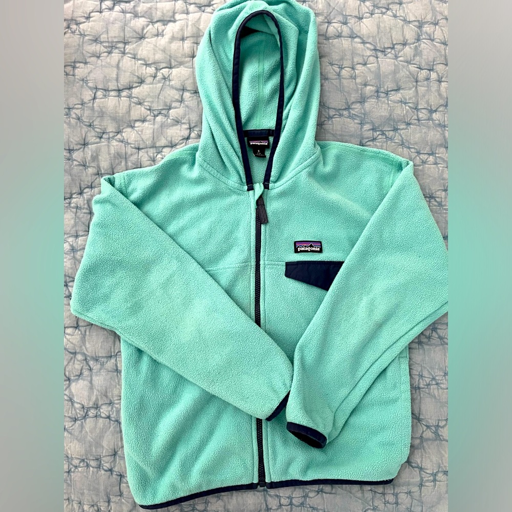 Patagonia Size S (6/7) Micro D Snap-T Fleece Jacket - Turquoise Blue